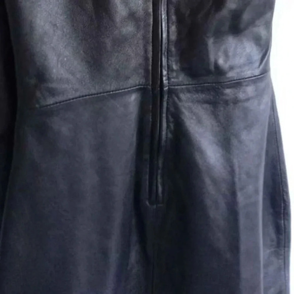 NWT Zara black genuine leather dress - Picture 10 of 12